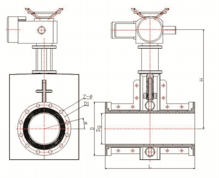 新款閥體電動管夾閥結構示意圖