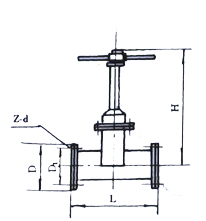 手動襯膠調(diào)節(jié)閥結(jié)構(gòu)示意圖