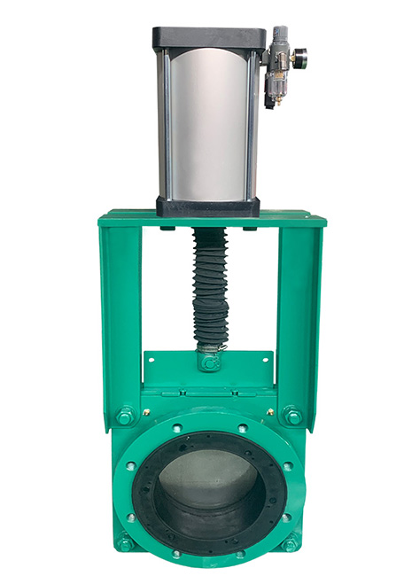 氣動法蘭式礦漿刀閘閥 