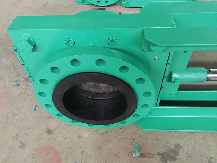 高壓法蘭式礦漿刀閘閥細節(jié)