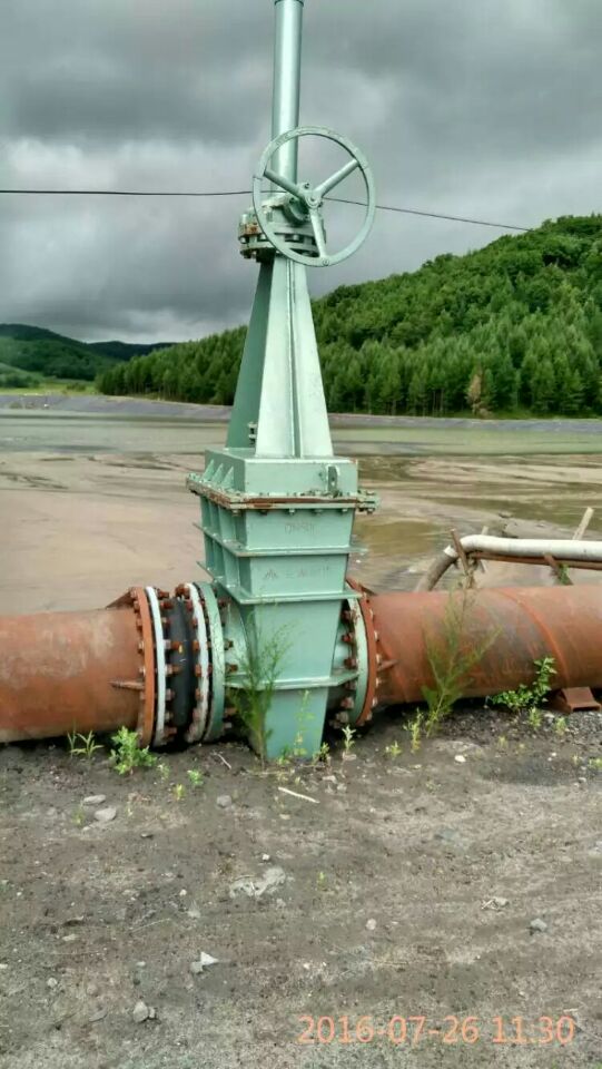 電動襯膠閘板閥配合使用、襯膠閘板閥(傘齒輪型)