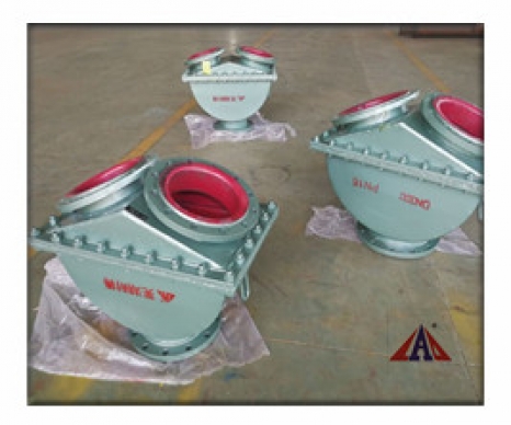 球形襯膠三通換向止回閥