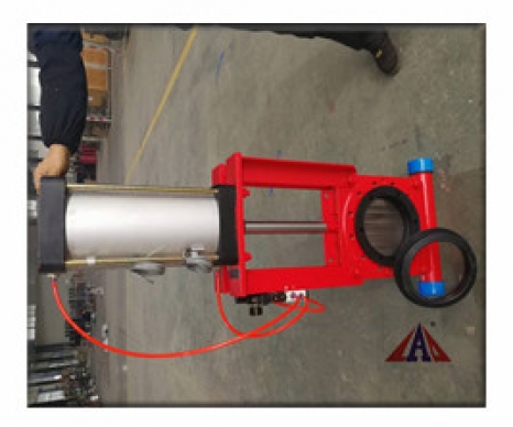 氣動礦漿刀閘閥（底部帶排渣裝置）